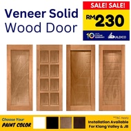 Veneer Solid Wood Door Size 33'' 3/4 X 83'' Door Natural Wood Bedroom door Pintu Bilik Kayu Corok Ka