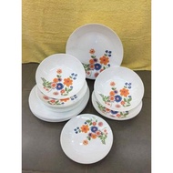 SET PINGGAN ARCOPAL 18PC DINNER SET (FLOWER ROUND)