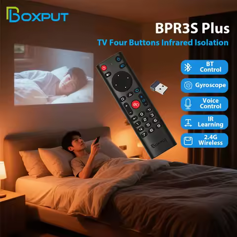 BOXPUT BPR3S PLUS BT Air Mouse Voice Function IR learning TV 2.4GWireless Remote Controller With Gyr