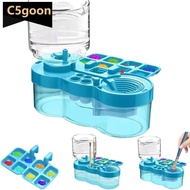 C5GOON Automatic Water Circulation Paint Brush Cleaner with Paint Tray Drain Button Multifunctional 