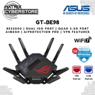 ASUS ROG Rapture GT-BE98 Quad Band WiFi 7 BE25000 Gaming Router - Dual 10G, Quad 2.5G Ports, AiMesh,