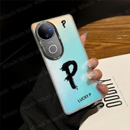 Vivo V50 V40 Casing Vivo V40 Pro Casing Vivo V50 Lite Casing Lucky Letters Gradient Shockproof Hard 