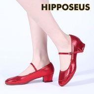 LoW Heel Modern Dance Shoes for Women Soft Sole Square Dance Sneakers Latin Practice Dance Shoes