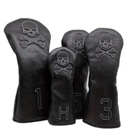 🇲🇾 Premium 3D Skull Golf Driver / Wood / Hybrid Headcover (Black)
