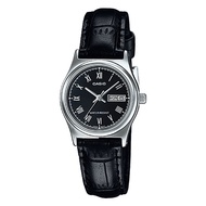 นาฬิกา รุ่น Casio นาฬิกาข้อมือผู้หญิง สายหนัง สีดำ รุ่น LTP-V006L-1B ( Silver ) จากร้าน MIN WATCH