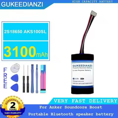 2S18650 AKS100SL For Anker Soundcore Boost Portable Bluetooth Speaker Battery 3100Mah Reliable Power