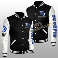 Varsity Baseball Bomber Jacket Original Zodiac Motif Full Embroidery/Baseball Sweater Jacket Materia