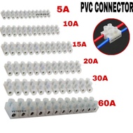 5A / 10A / 15A / 20A / 30A / 60A PVC Connector Terminal Block / Wire Connector