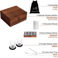 Wooden Tray Whiskey Ice Tartar Set Set Glass Strange Stone Whiskey stoneswhisky Wine Set UVXX