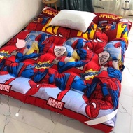 4-Layer Fiber Topper Mattress 6 Feet 8 Inches Thick Superhero Pattern Set Of 10 Pieces