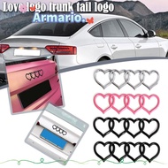 ARMARIO Love Heart Logo Rear, Heart-shaped ABS Plastics Trunk Tail Label Badge,  Emblem Decal Car St