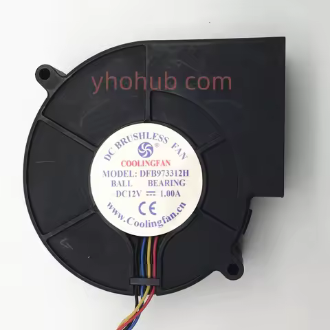 COOLINGFAN DFB973312H DC 12V 1.00A 97x97x33mm 4-Wire Server Cooling Fan