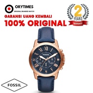 Jam Tangan Pria Fossil FS4835 Original - Grant Chronograph Navy