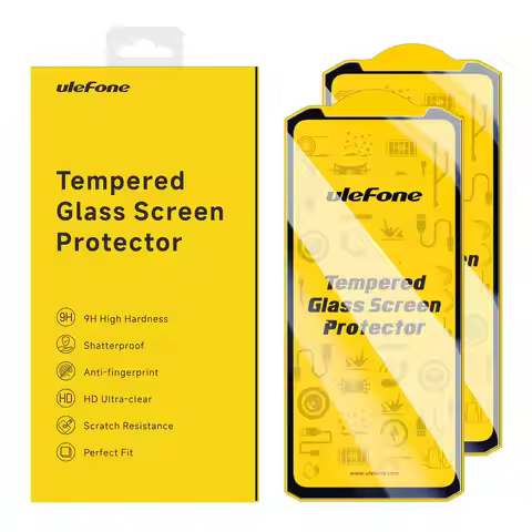 2pcs Pack Ulefone 9H HD Anti Fingerprint Tempered Glass Screen Protector For Ulefone Armor 27T Pro F
