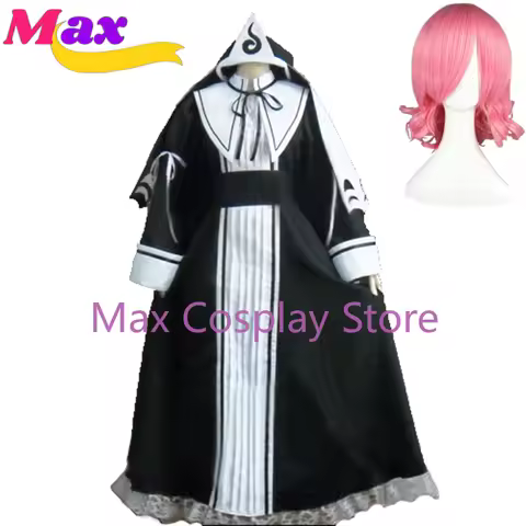 Max Cos The Touhou Project Yuyuko Saigyouji Cosplay Costume Halloween Uniform Outfit with Hat Custom