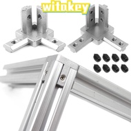 WITAKEY Bracket Connector 2020 3030 4040 Series Slot Silver Aluminum Extrusion Profile 3-Way