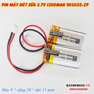 Pin Li-Po 3.7V 902035-2P 1200mAh (Li-Polymer) cho Máy Hút Sữa Loa Bluetooth. Pin dày 9mm