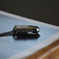 純銀鑲嵌異像幽靈水晶柱吊墜項鏈