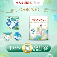 MAKUKU Air Diaper Diapers comfort Fit SAP Size XXL22 XXL Contents 22 Sizes Type Popok Baby Pant Pant