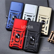 Tecno Pova 6 Tecno Pova 6 Pro Tecno Pova 5 Case Robot Slide Camera Protect + Ringstand Tecno Pova 6 