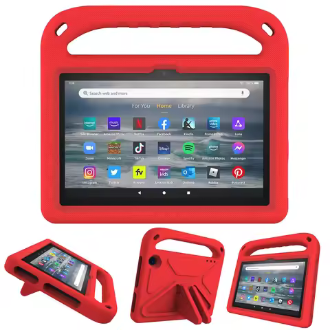 For Amazon Kindle Fire 7 2022 Case Case EVA Portable Shockproof Kids Safe Handle Stand Fire 7 HD7 7i