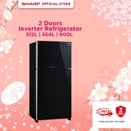 SHARP 2 Doors 512L/554L/600L Inverter Refrigerator SJ-PG51P2/SJ-PG55P2/SJ-PG60P2 (Black/Dark Silver)