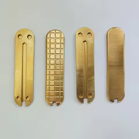 CNC Brass Material Knife Grip Handle Patches Scales For 58MM Victorinox Swiss Army Knives WIth Cut-o