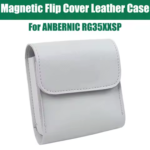 Magnetic Flip Cover Leather Case For ANBERNIC RG35XXSP Classic Folding Flip Handheld Game Console Ba