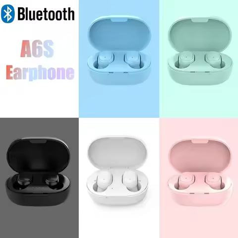 A6S TWS Headset Wireless Earphones Bluetooth Headphones Sport Stereo Fone Bluetooth Earbuds for Xiao