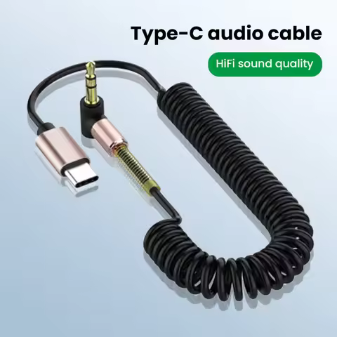 Type C Audio Cable USB C to 3.5mm Jack AUX Adapter For Headphone Speaker 3.5mm to 3.5mm Aux Wire Cor