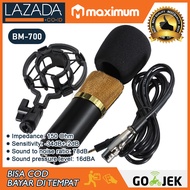 MAX COD - [MIC BM-700] TaffSTUDIO Mikrofon Kondenser Studio dengan Shock Proof Mount - BM-700 / BM 700 Professional Studio Recording Condenser Microphone / BM-700 / BM700 / Mic Nyanyi / Mikrofon Karaoke / Mik Karaoke / Mikropon - Black