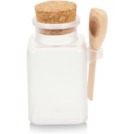 6Pcs Bath Salt Bottles Cork Storage Bottle With Spoon Cork Frosted Seal Jar