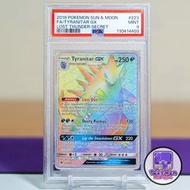 2018 班吉拉 PSA 9 全圖 彩色閃 Tyranitar GX Lost Thunder 223/214 班基拉斯 Secret Rainbow Rare Sun & Moon 日月 Pokem