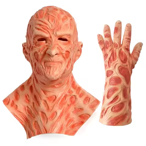 Freddy Krueger cosplay adult unisex headgear gloves Halloween cosplay props in horror movies