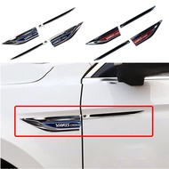 1 Set Stainless Steel Car Door Fender Metal Side Logo Stickers （Left And Right) For Toyota Yaris Cross Accessories