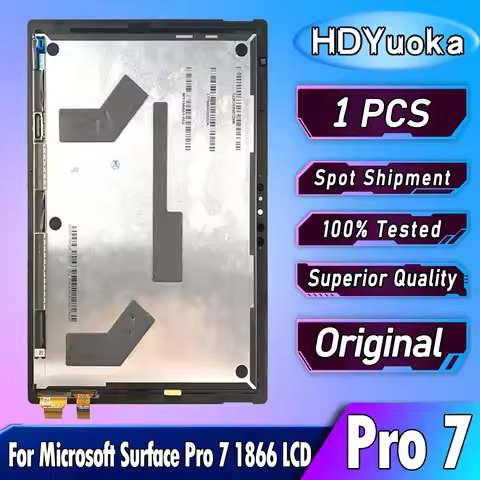 Original Tablet For Microsoft Surface Pro 7 1866 LCD Display Touch Screen Digitizer Assembly For Mic