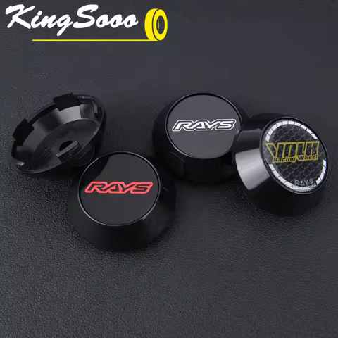4PCS 60mm Sport Wheel Center Cap VOLK Wheel Cover Rim Hubcap For RAYS TE37 CE28N ZE40 Black & Silver