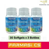 Nutriforte Fish Oil DS (Double Strength) 1200mg 30 Softgels x 3 Bottles (TRIPLE) EXP:03/2026 [ Farma