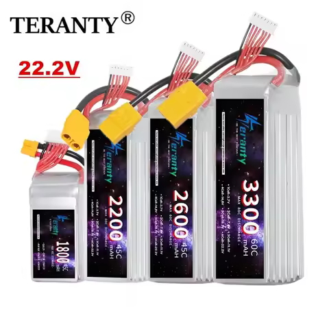 TERANTY 22.2V LIPO Battery 6S Battery 1500mah 1800mah 2200mah 2600mah 3300mah With XT60 DEANS T XT90
