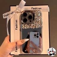 3D Rhinestones Mirror Case For Vivo IQOO Z10 Z9 Turbo+ Z9X Z9s Pro U5E U5X U5 U3 U3X Z5X Z3 Z1 Shinn