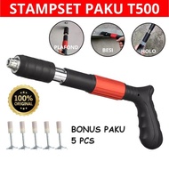 Mini Stampset T500 Mesin Stamp Alat Tembak Paku Beton besi baja - T500