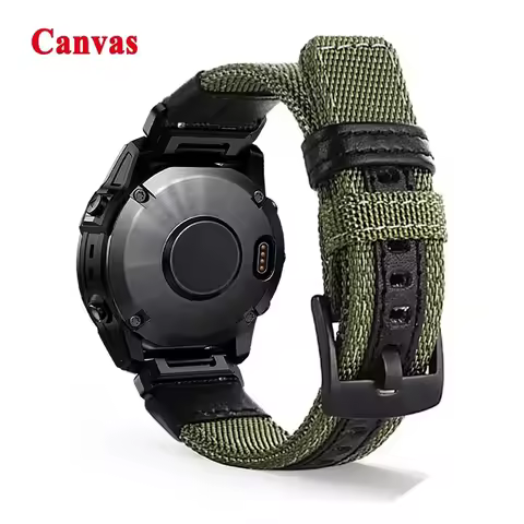 Braided Canvas 22mm 26mm Smart Watch Strap For Garmin Epix Gen 2 Fenix 8X 8 7X 7 Quickfit 6X 6 5X Pl