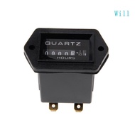 Will Hour Meter Display Counter 12-36V Accurate Round Quartzs Hour Meter Gauges Tester Engine Hour M