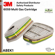 High Quality 3M 6059 Multi Gas Cartridge / ABEK1 / CE & SIRIM / 6006 Cartridge Discontinued / Use wi