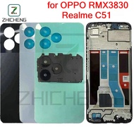 For OPPO Realme C51 RMX3830 Battery Back cover Housing middle frame + Button + LCD Front frame + Len