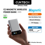 【3C  Certification】CUKTECH Magnetic Powerbank 10000mAh 55W Max Fast Charging  Wireless Charger with 