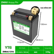 Bình Acquy ZMax Pin Lithium LifePO4 12V 12Ah ZM12V12-YT6 Dùng Cho Xe Máy