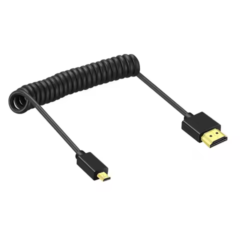 Ultra Slim Flexible Micro HDMI to MICRO HDMI Cable 2 for sony a7c a7m3 Sony Camera Elbow Retractable