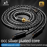 Hi-end OCC Silver Plated Core HiFi HD800 Headphone Cable 3.5/2.5/4.4mm Balanced Earphone Cable for H