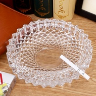 「 Party Store 」 Dia. 13cm Ashtray Premium Decorative Cigarette Ashtray Ash Holder for Smokers Desktop Smoking Ash Tray in Glass Round